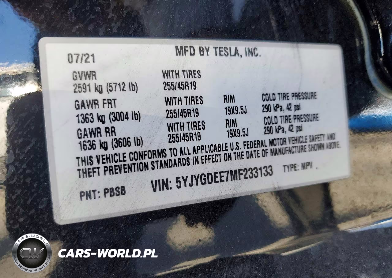 2021 Tesla Model Y VIN:5YJYGDEE7MF233133 - 13