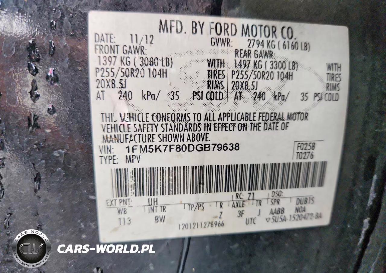 2013 Ford Explorer Limited VIN:1FM5K7F80DGB79638 - 13