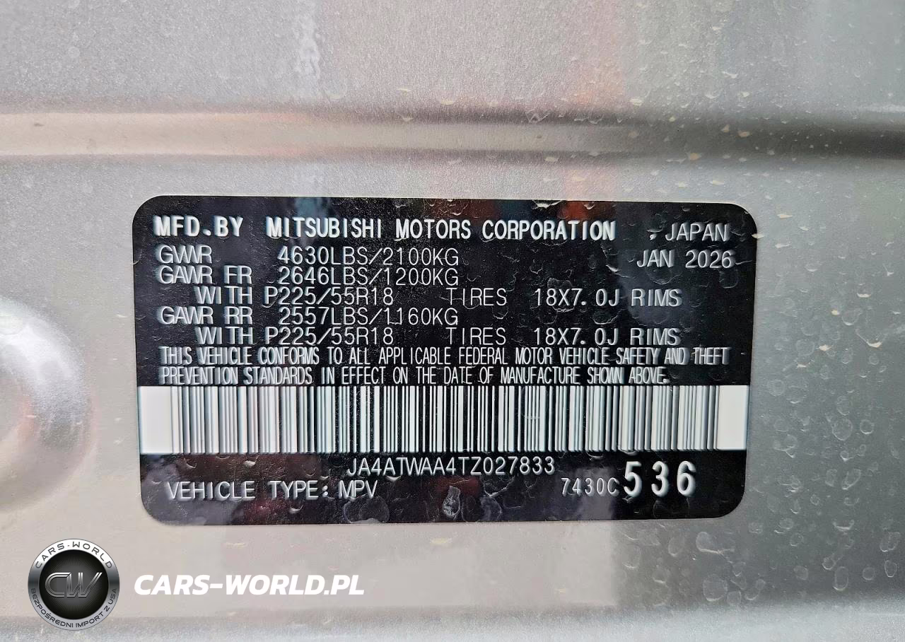 2026 Mitsubishi Eclipse Cross Se VIN:JA4ATWAA4TZ027833 - 13