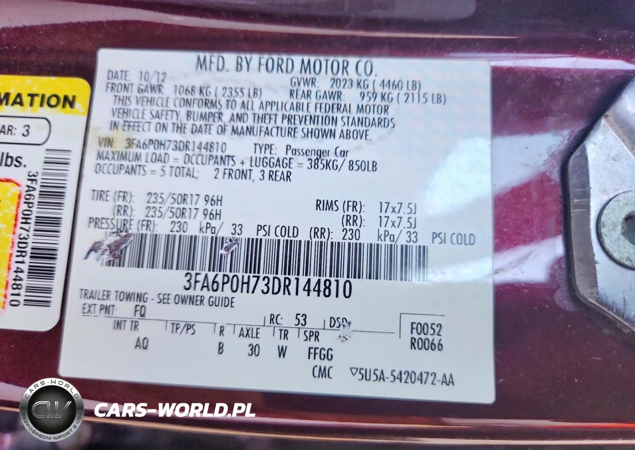 2013 Ford Fusion Se VIN:3FA6P0H73DR144810 - 13