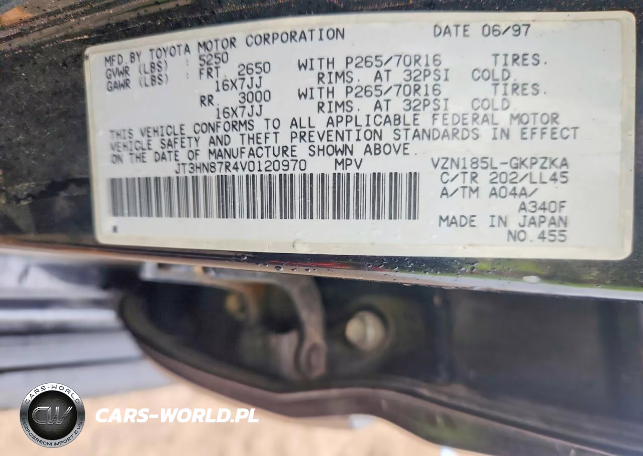 1997 Toyota 4Runner Limited VIN:JT3HN87R4V0120970 - 14