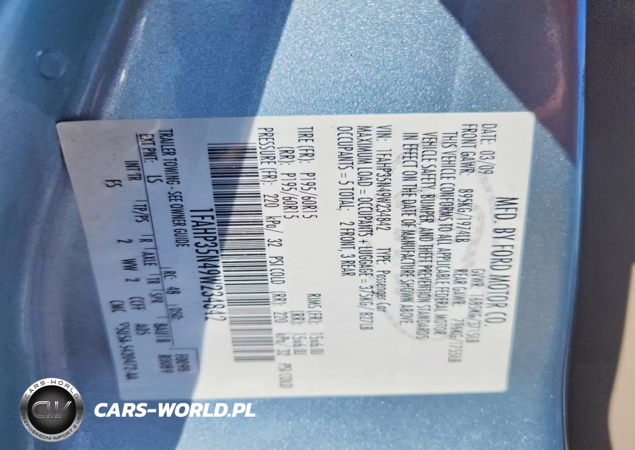2009 Ford Focus Se VIN:1FAHP35N49W234842 - 13