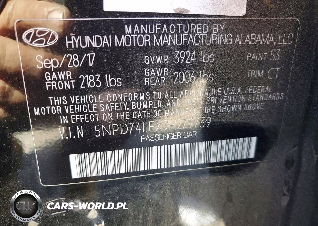 2018 Hyundai Elantra Se VIN:5NPD74LFXJH279739 - 12