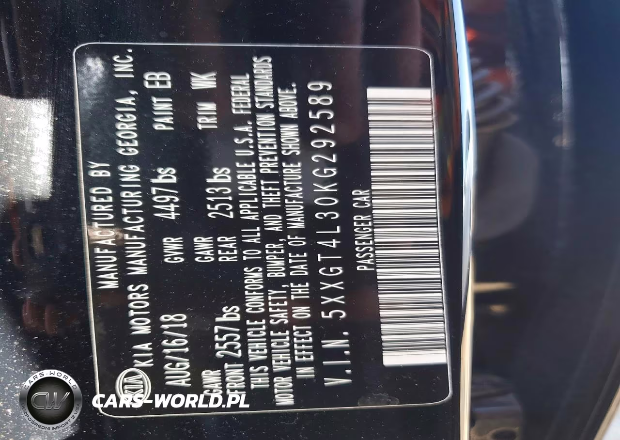 2019 Kia Optima Lx VIN:5XXGT4L30KG292589 - 12
