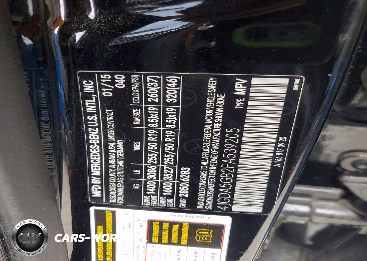 2015 Mercedes-Benz Ml 400 4Matic VIN:4JGDA5GB2FA539205 - 13
