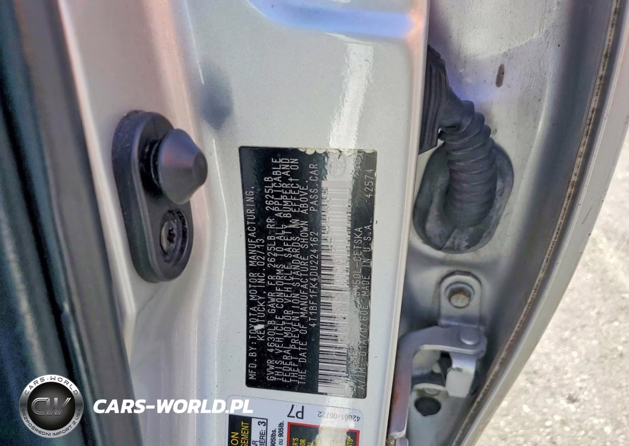 2013 Toyota Camry Se VIN:4T1BF1FK4DU224162 - 12