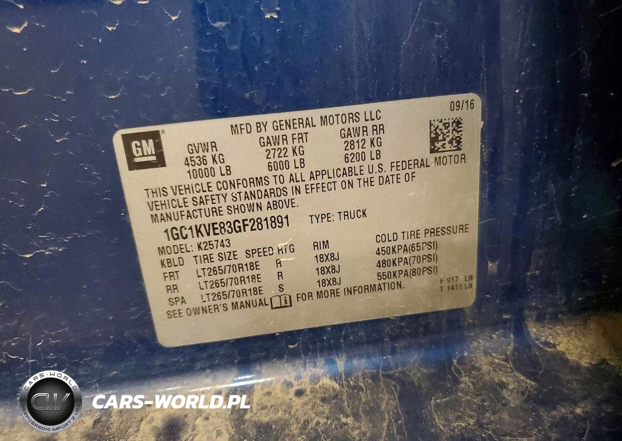 2016 Chevrolet Silverado K2500 Heavy Duty Lt VIN:1GC1KVE83GF281891 - 12