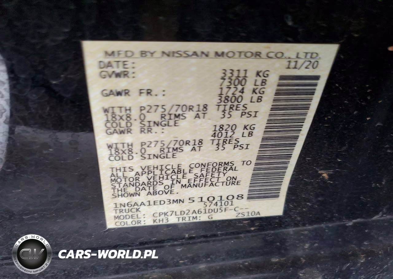 2021 Nissan Titan Pro-4X VIN:1N6AA1ED3MN510108 - 13