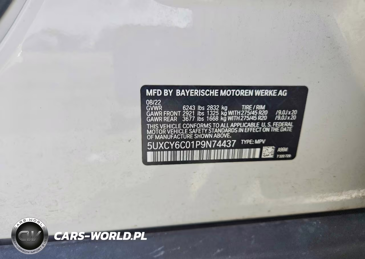 2023 BMW X6 xDrive40I VIN:5UXCY6C01P9N74437 - 13