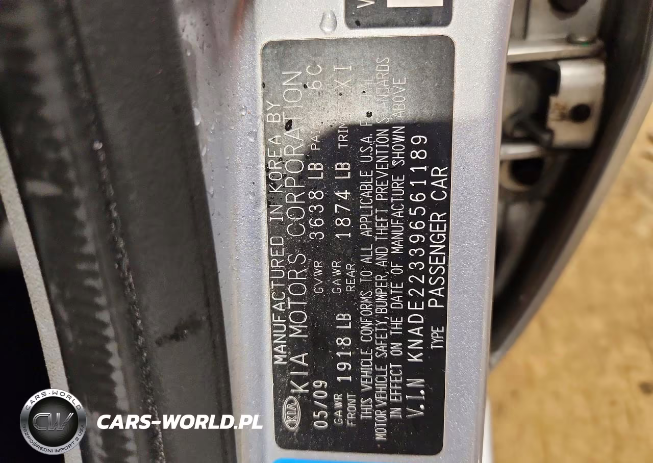 2009 Kia Rio Base VIN:KNADE223396561189 - 12