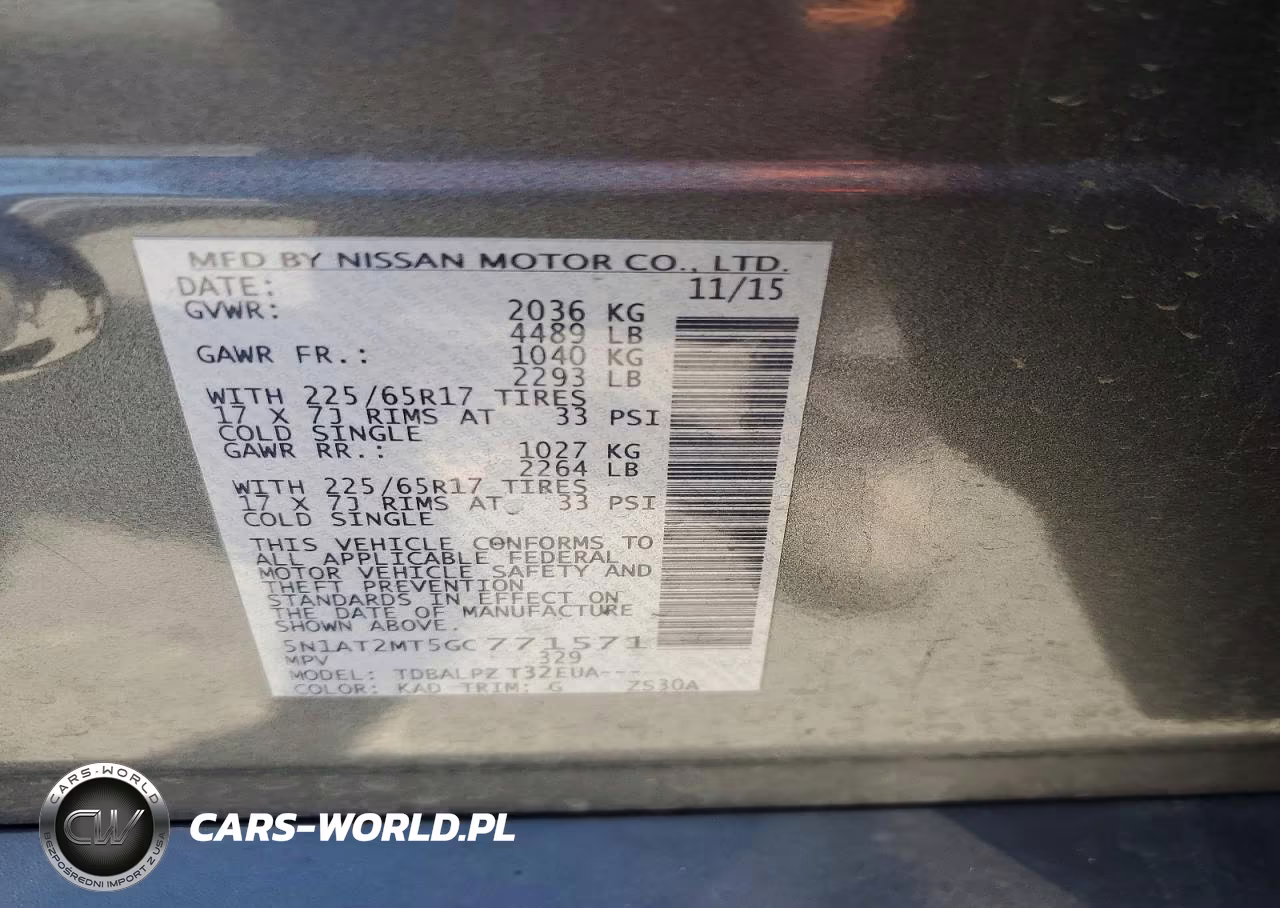 2016 Nissan Rogue S VIN:5N1AT2MT5GC771571 - 13
