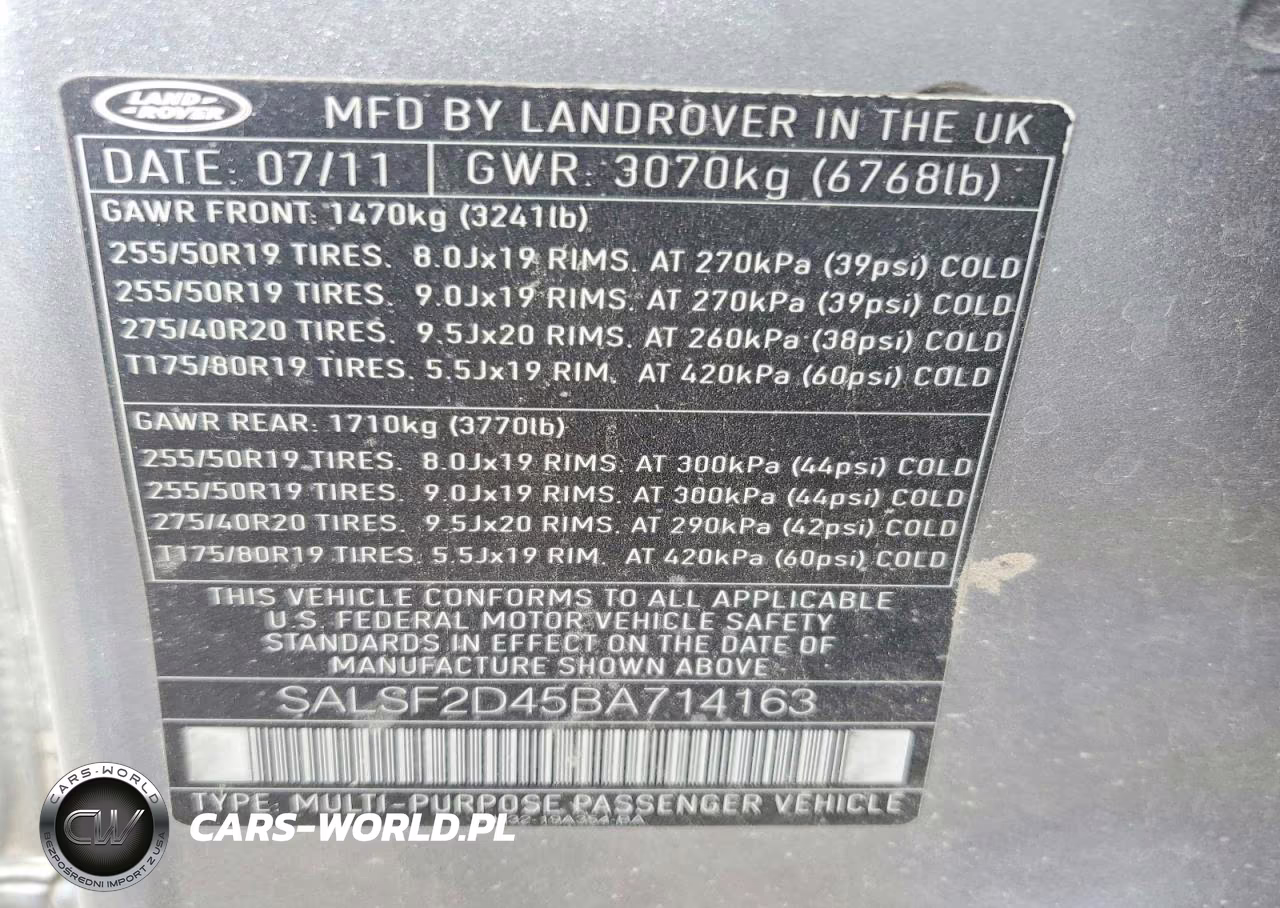 2011 Land Rover Range Rover Sport Hse VIN:SALSF2D45BA714163 - 14