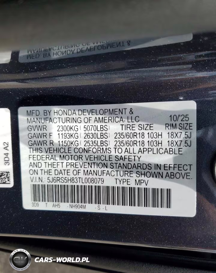 2026 Honda Cr-V Sport-L VIN:5J6RS5H83TL008079 - 14