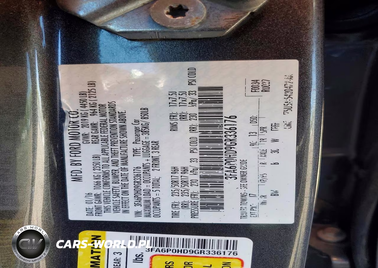 2016 Ford Fusion Se VIN:3FA6P0HD9GR336176 - 12