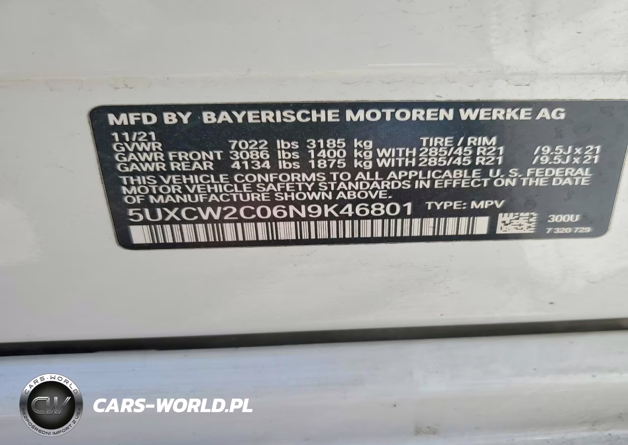 2022 BMW X7 xDrive40I VIN:5UXCW2C06N9K46801 - 14