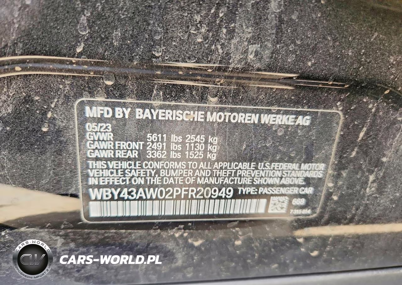 2023 BMW I4 Edrive 35 VIN:WBY43AW02PFR20949 - 12