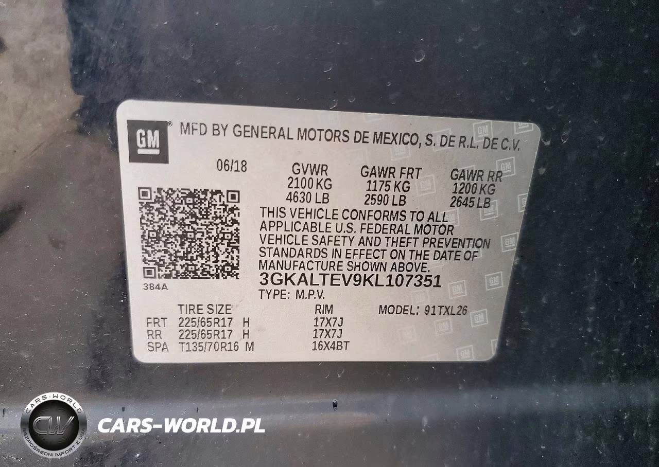 2019 GMC Terrain Sle VIN:3GKALTEV9KL107351 - 13