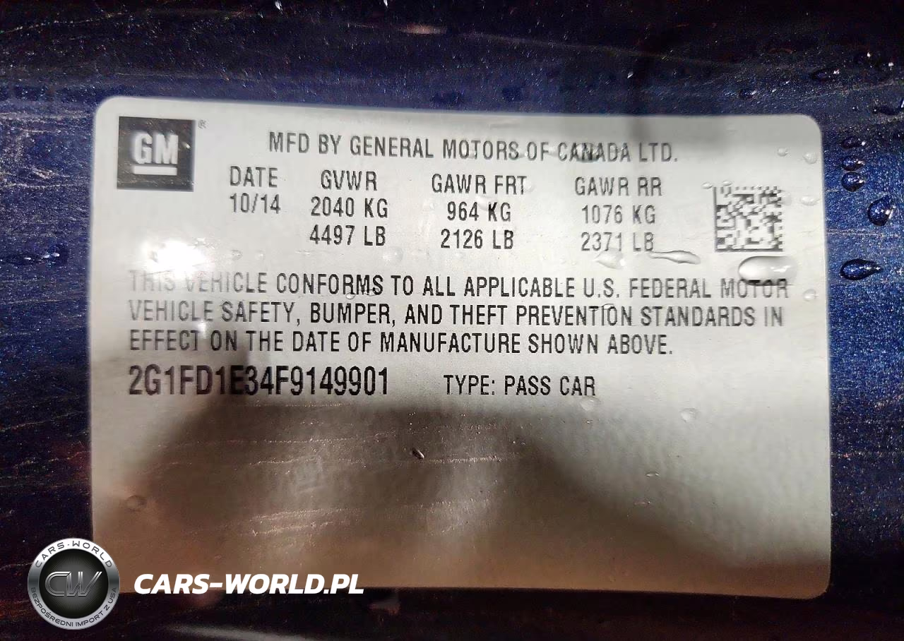 2015 Chevrolet Camaro 1Lt VIN:2G1FD1E34F9149901 - 12