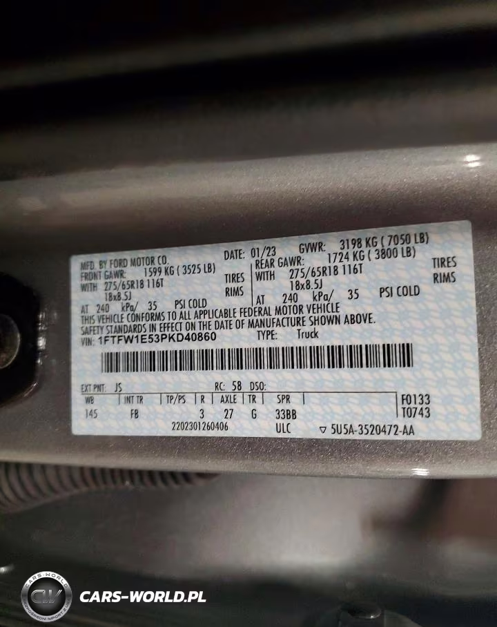 2023 Ford F150 Supercrew VIN:1FTFW1E53PKD40860 - 12