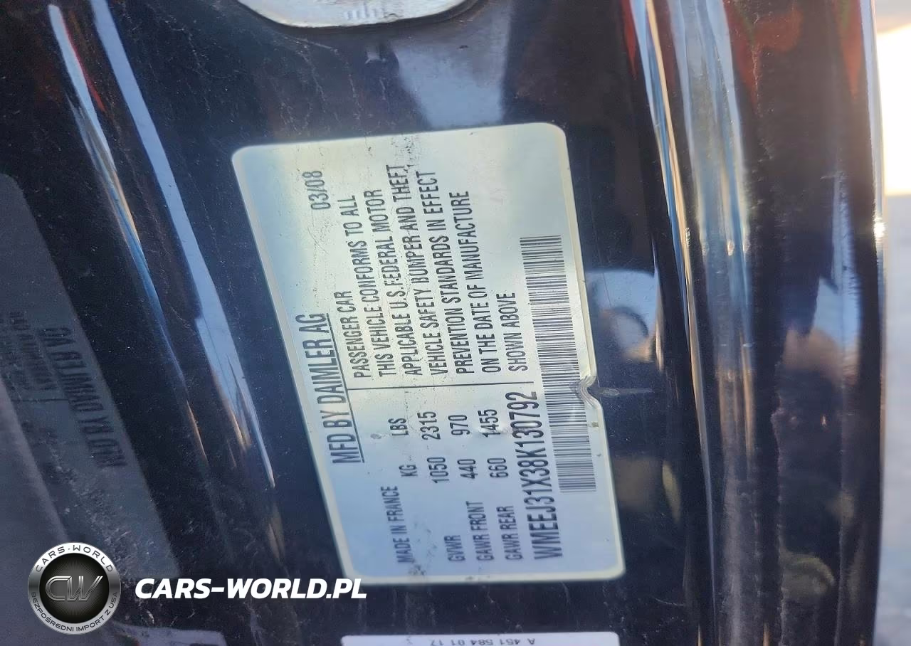 2008 Smart Fortwo Pure VIN:WMEEJ31X38K130792 - 12