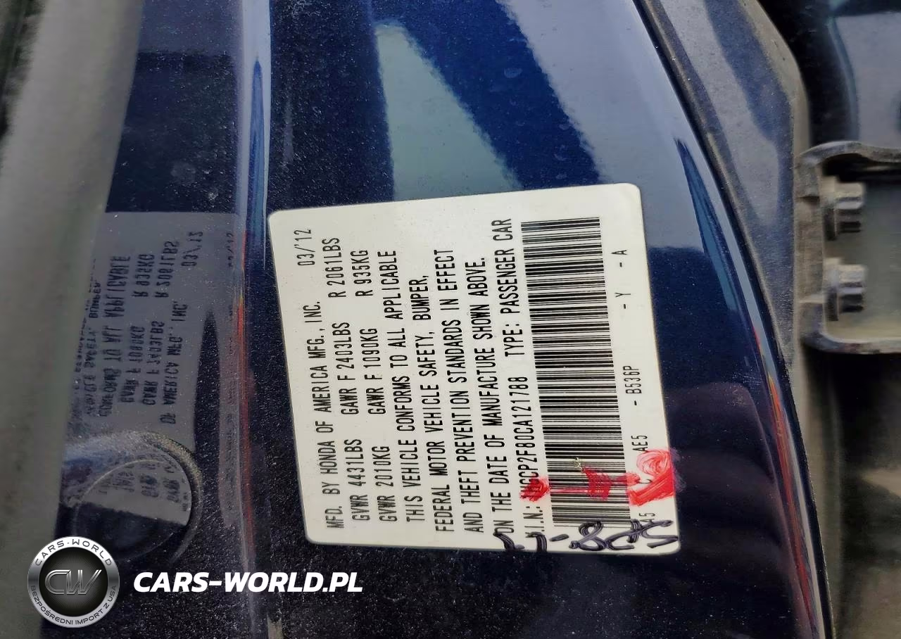 2012 Honda Accord Exl VIN:1HGCP2F80CA121788 - 13