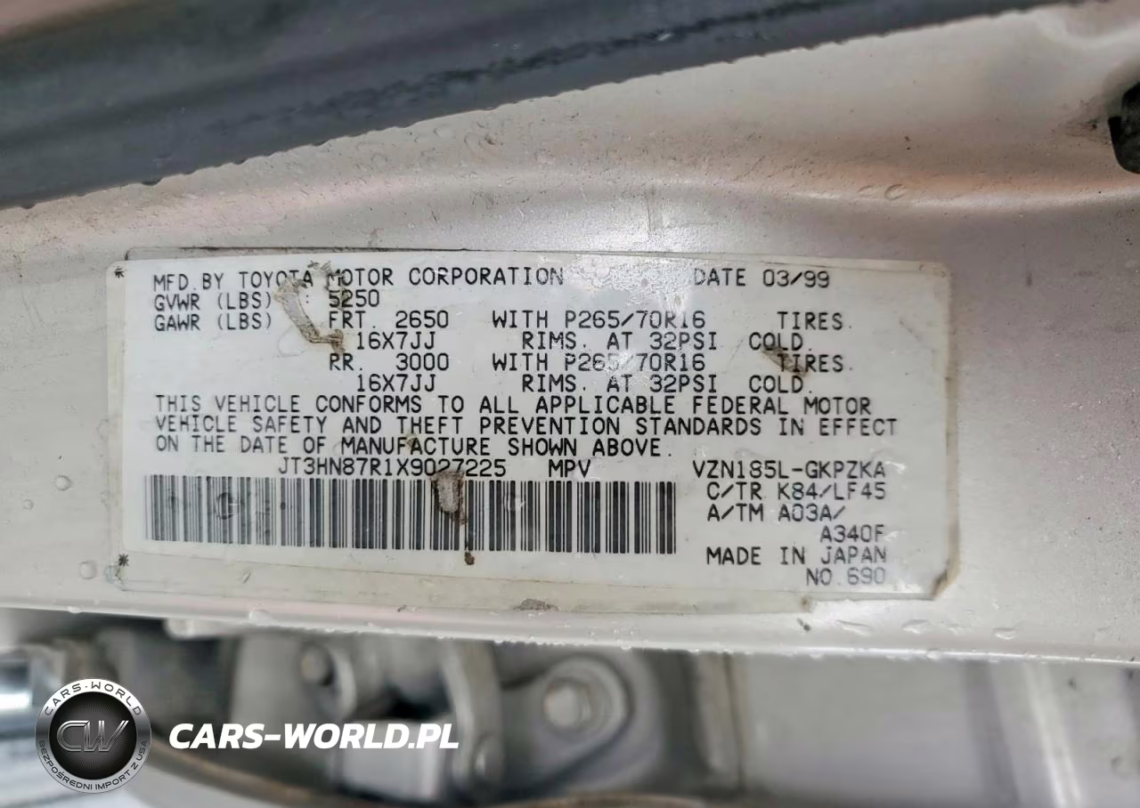 1999 Toyota 4Runner Limited VIN:JT3HN87R1X9027225 - 13