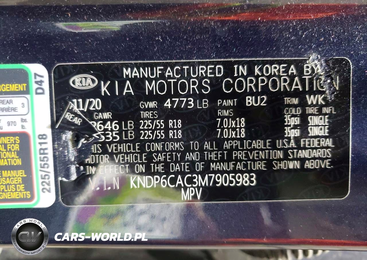 2021 Kia Sportage S VIN:KNDP6CAC3M7905983 - 14