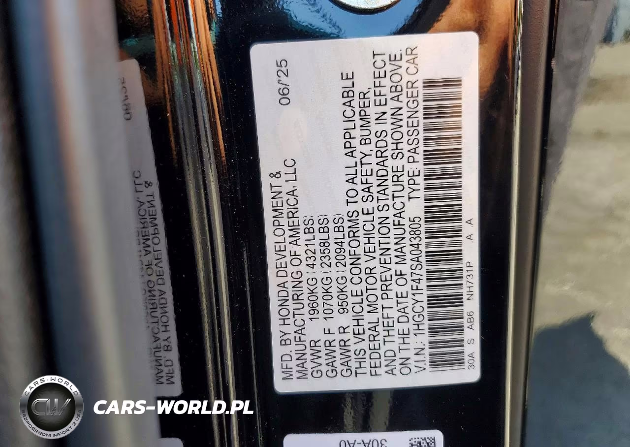 2025 Honda Accord Se VIN:1HGCY1F47SA043805 - 12
