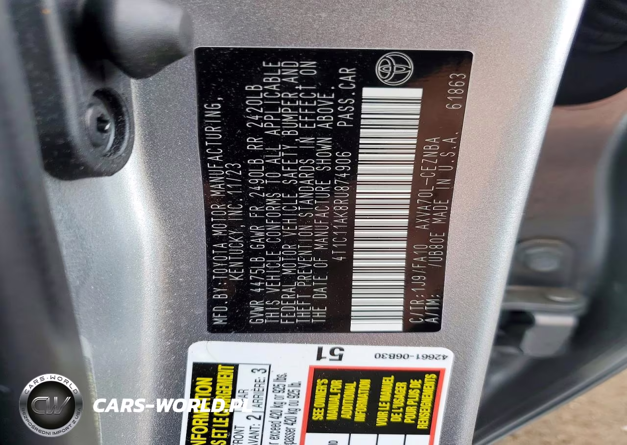 2024 Toyota Camry Le VIN:4T1C11AK8RU874906 - 12