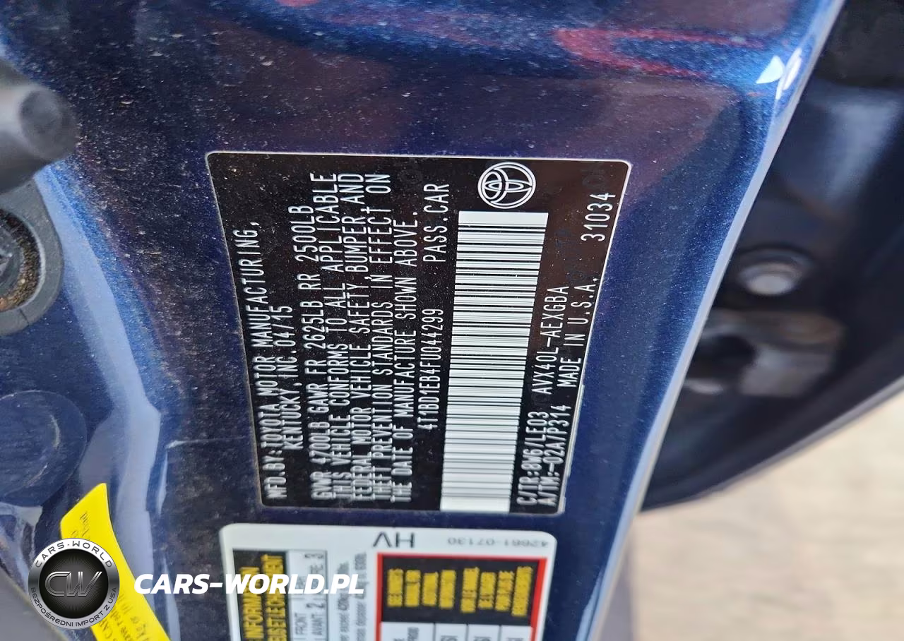 2015 Toyota Avalon Hybrid Xle Touring VIN:4T1BD1EB4FU044299 - 12