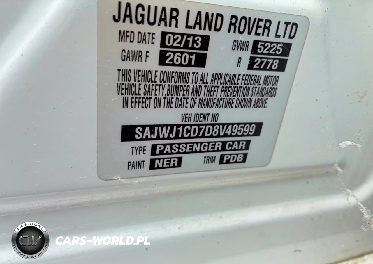 2013 JAGUAR XJ  VIN:SAJWJ1CD7D8V49599 - 10