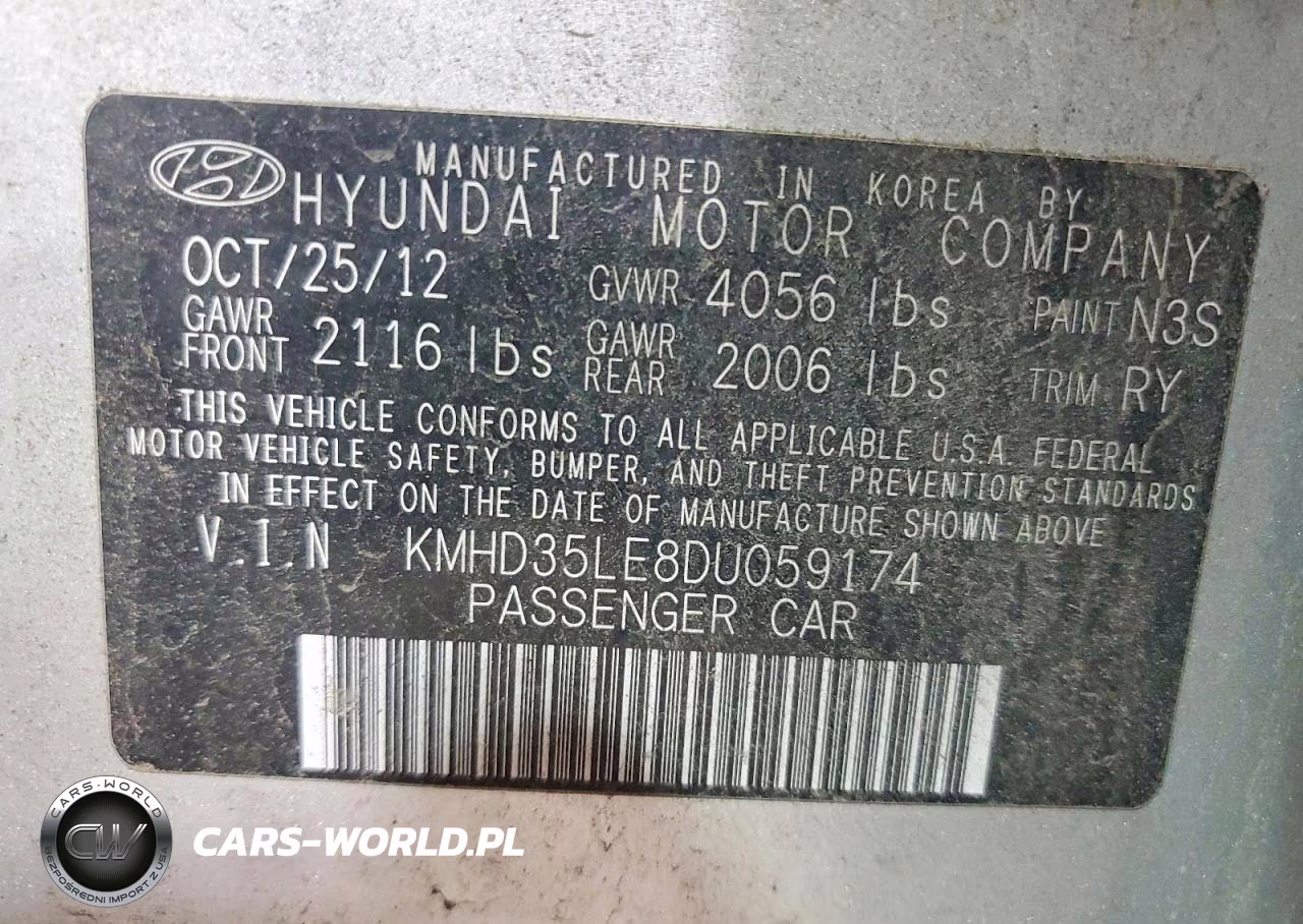 2013 Hyundai Elantra Gt Base VIN:KMHD35LE8DU059174 - 12