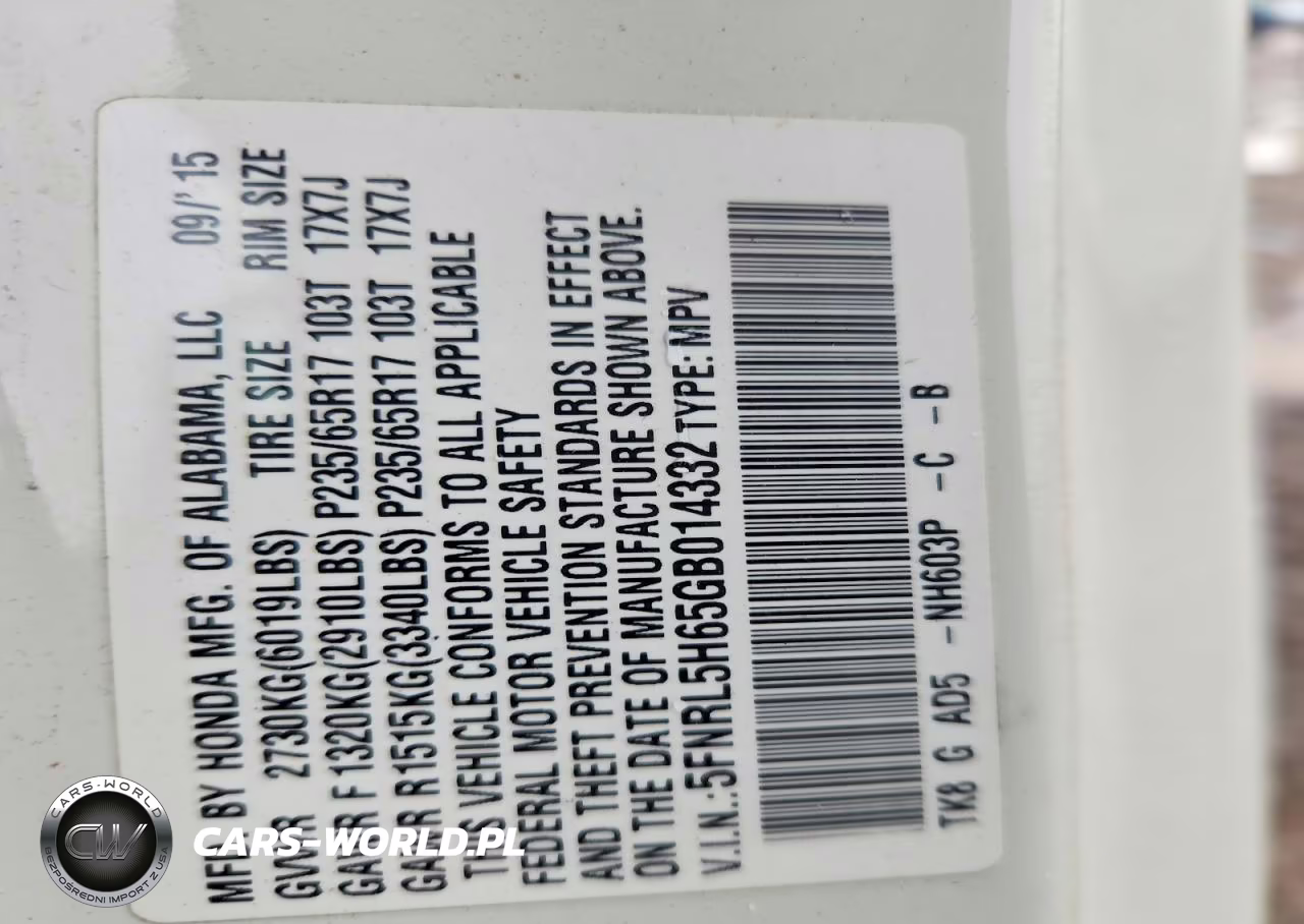 2016 Honda Odyssey Exl VIN:5FNRL5H65GB014332 - 13