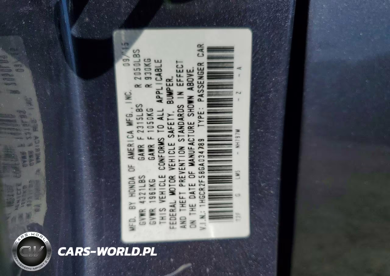 2016 Honda Accord Sport VIN:1HGCR2F58GA034789 - 12