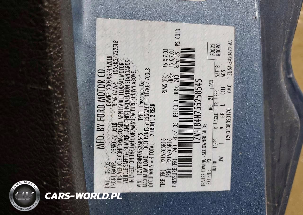2005 Ford Mustang VIN:1ZVFT84N755258545 - 12