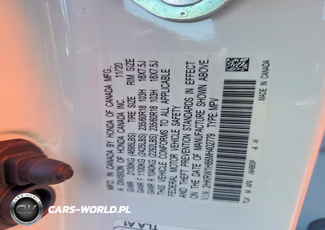 2021 Honda Cr-V Exl VIN:2HKRW1H86MH402779 - 13