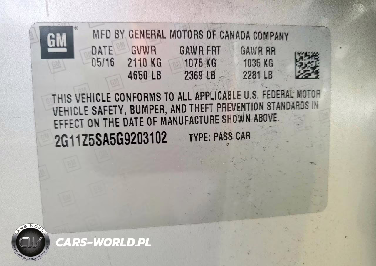 2016 Chevrolet Impala Ls VIN:2G11Z5SA5G9203102 - 12