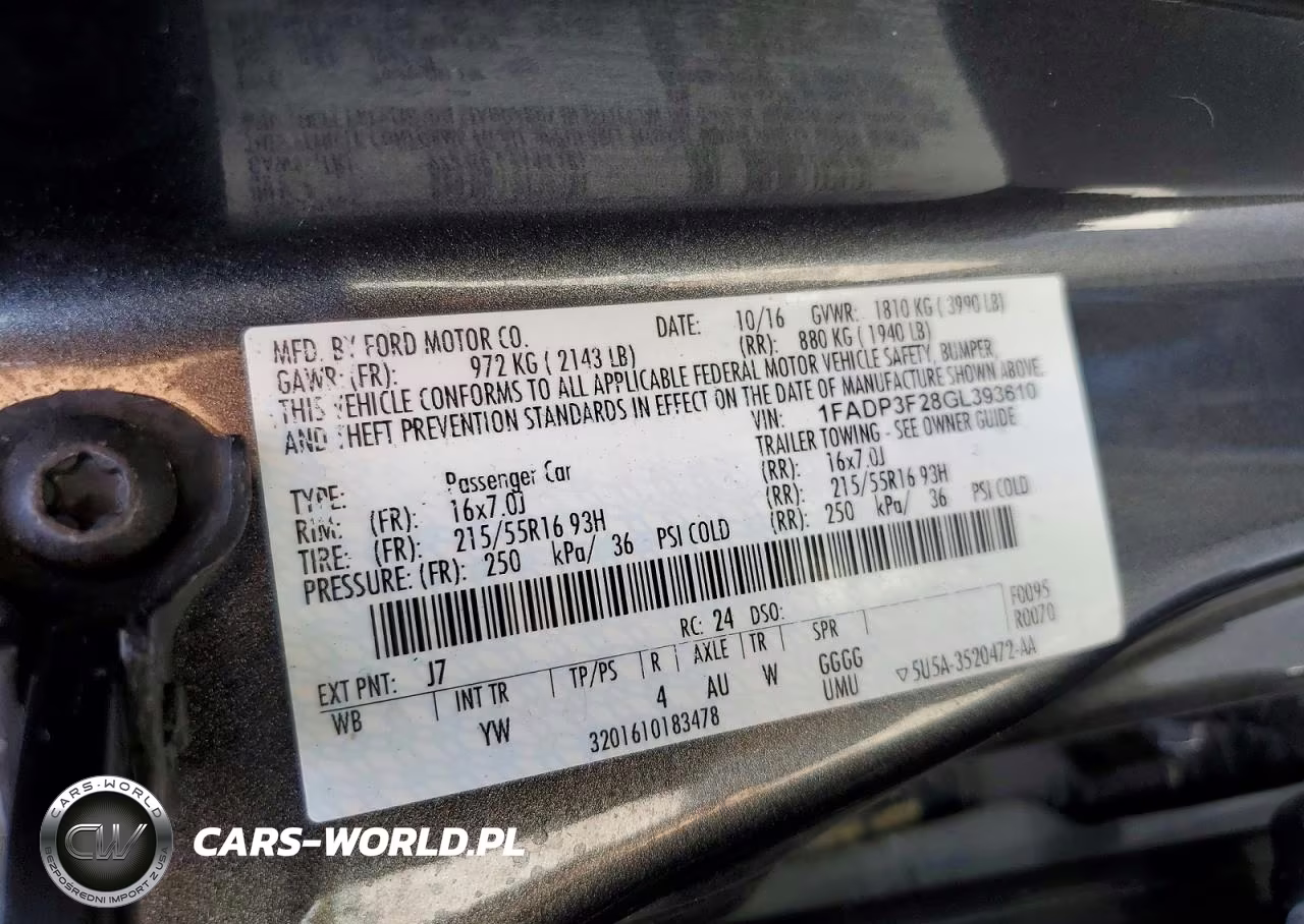 2016 Ford Focus Se VIN:1FADP3F28GL393610 - 12