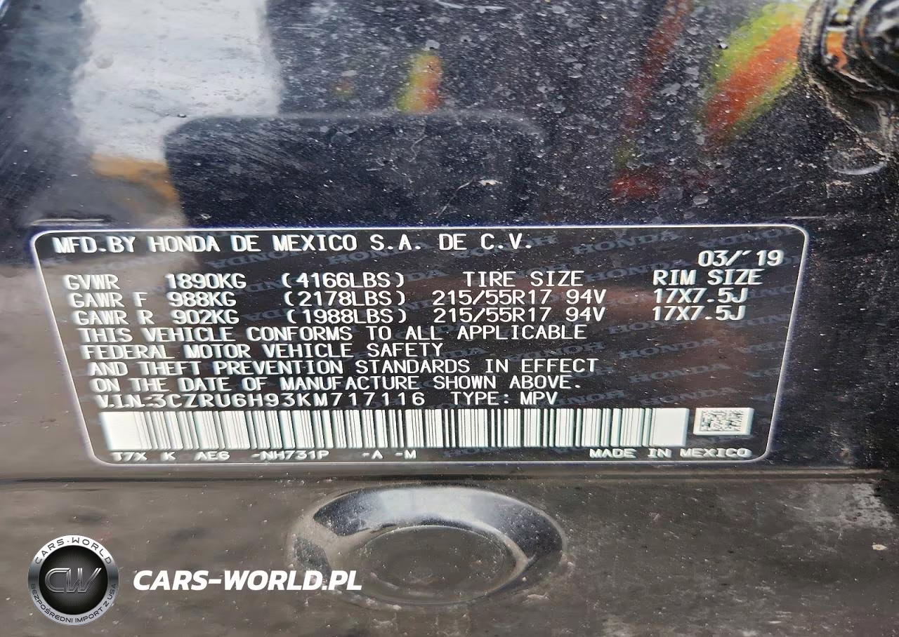 2019 Honda Hr-V Touring VIN:3CZRU6H93KM717116 - 13