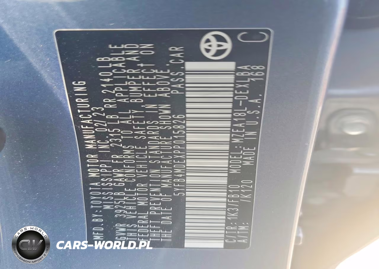 2023 Toyota Corolla Le VIN:5YFB4MDEXPP015826 - 12