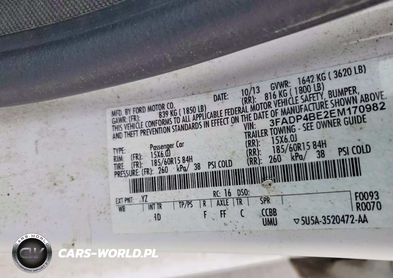 2014 Ford Fiesta Se VIN:3FADP4BE2EM170982 - 13