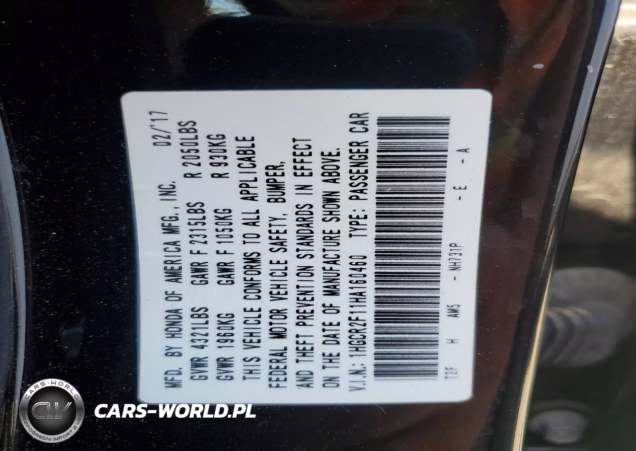 2017 Honda Accord Sport Special Edition VIN:1HGCR2F11HA160460 - 13