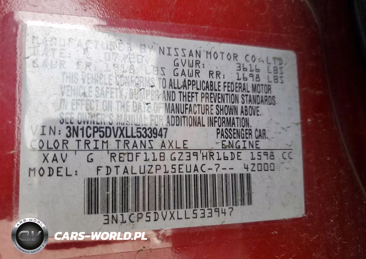 2020 Nissan Kicks Sr VIN:3N1CP5DVXLL533947 - 13