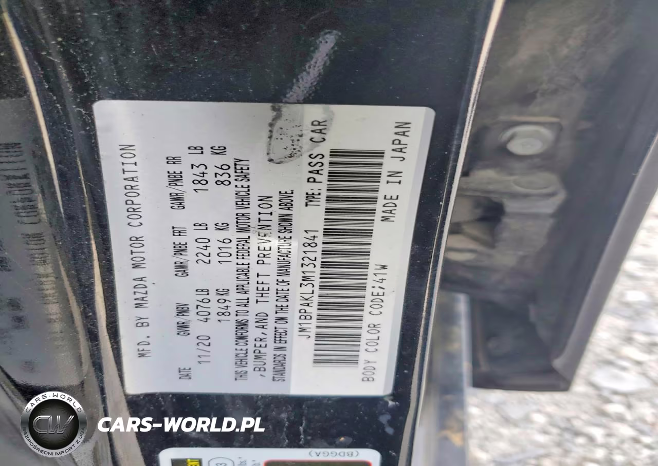 2021 Mazda 3 Select VIN:JM1BPAKL3M1321841 - 13