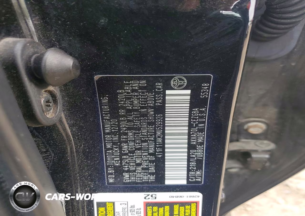 2021 Toyota Camry Xle VIN:4T1F11AK2MU529926 - 12