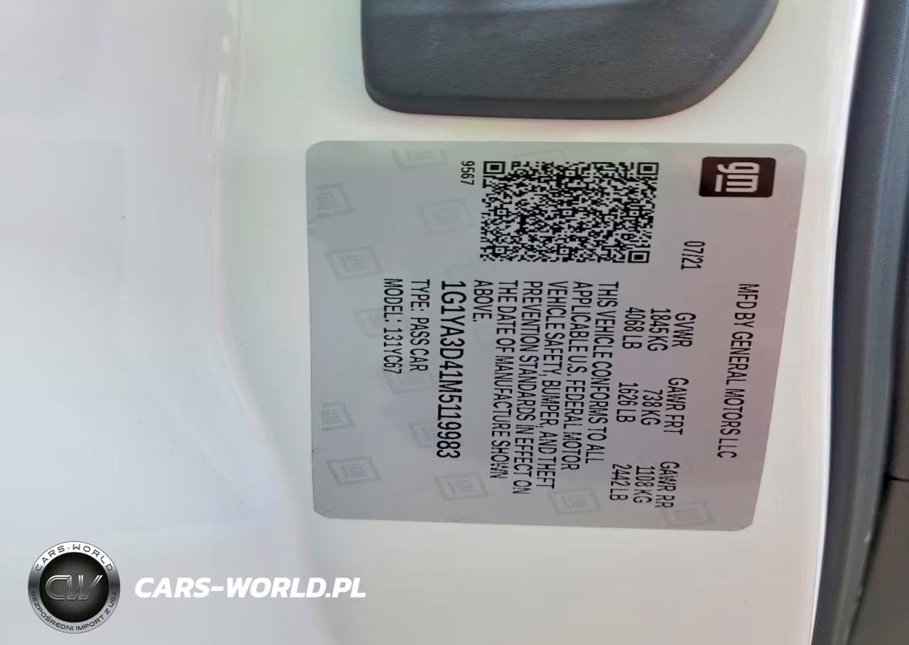 2021 Chevrolet Corvette Stingray 1Lt VIN:1G1YA3D41M5119983 - 13