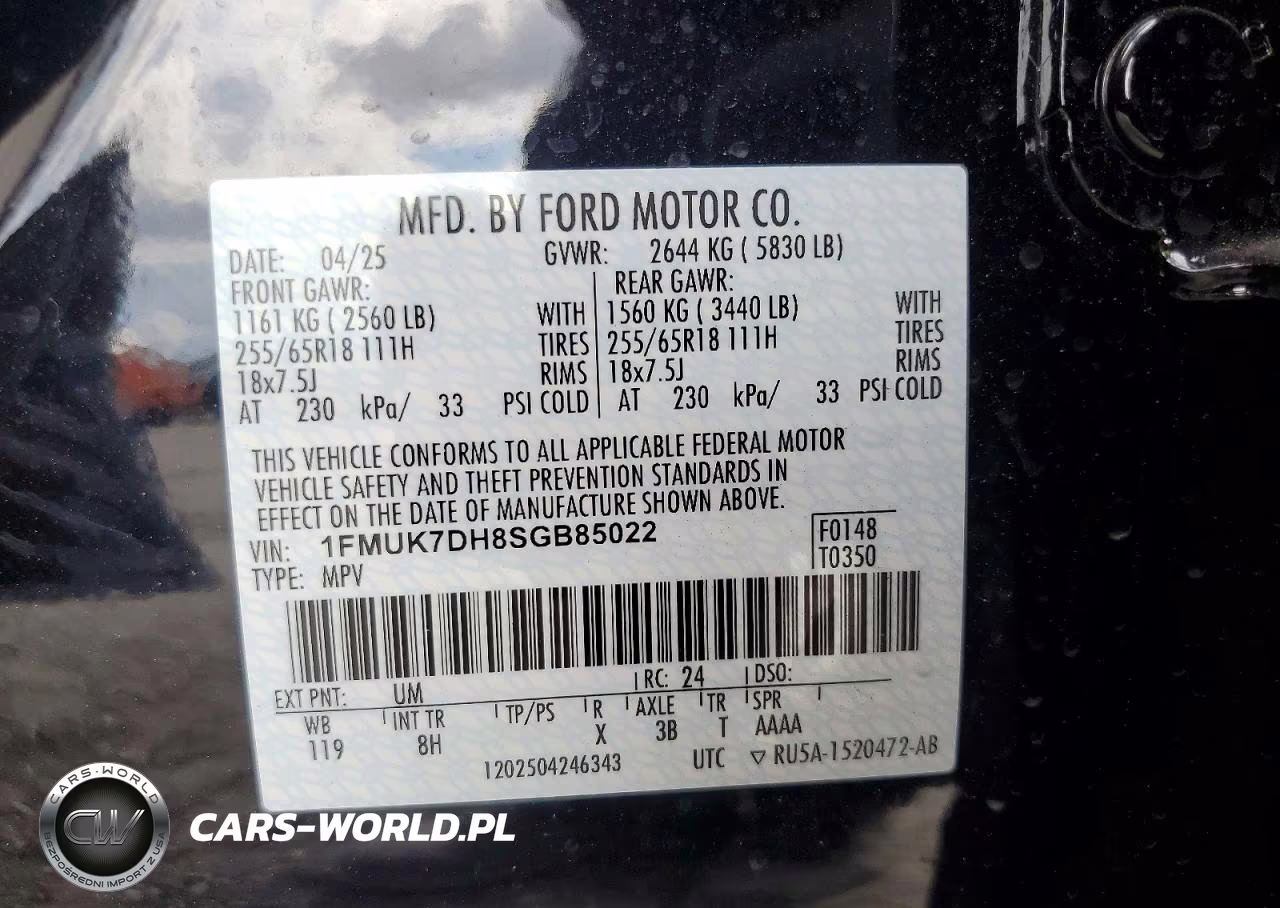2025 Ford Explorer Active VIN:1FMUK7DH8SGB85022 - 13