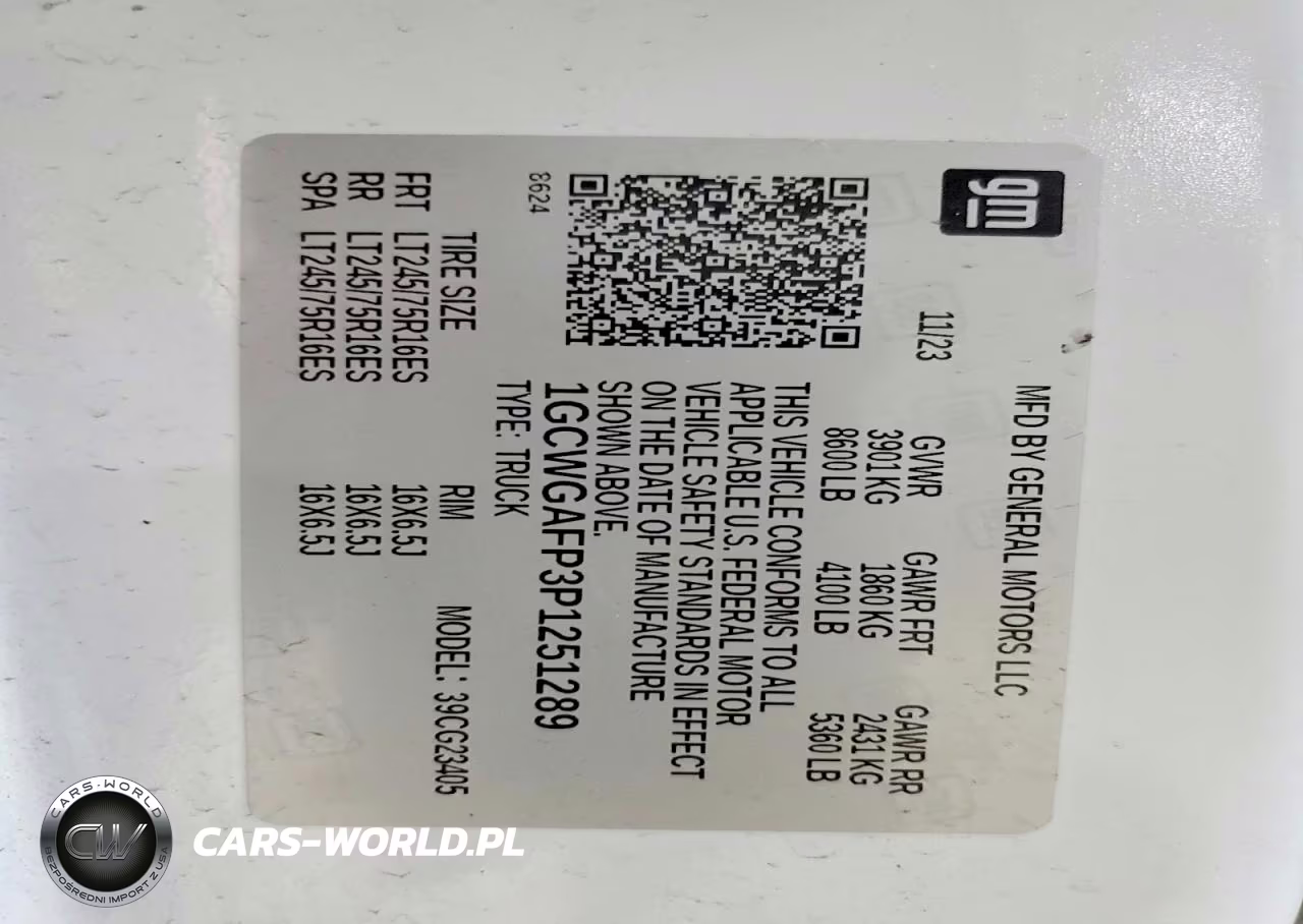 2023 Chevrolet Express G2500 VIN:1GCWGAFP3P1251289 - 14