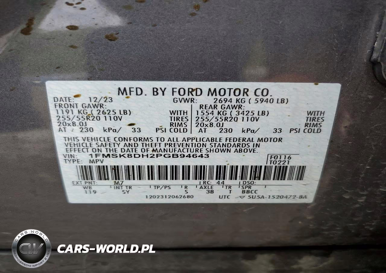 2023 Ford Explorer Xlt VIN:1FMSK8DH2PGB94643 - 13