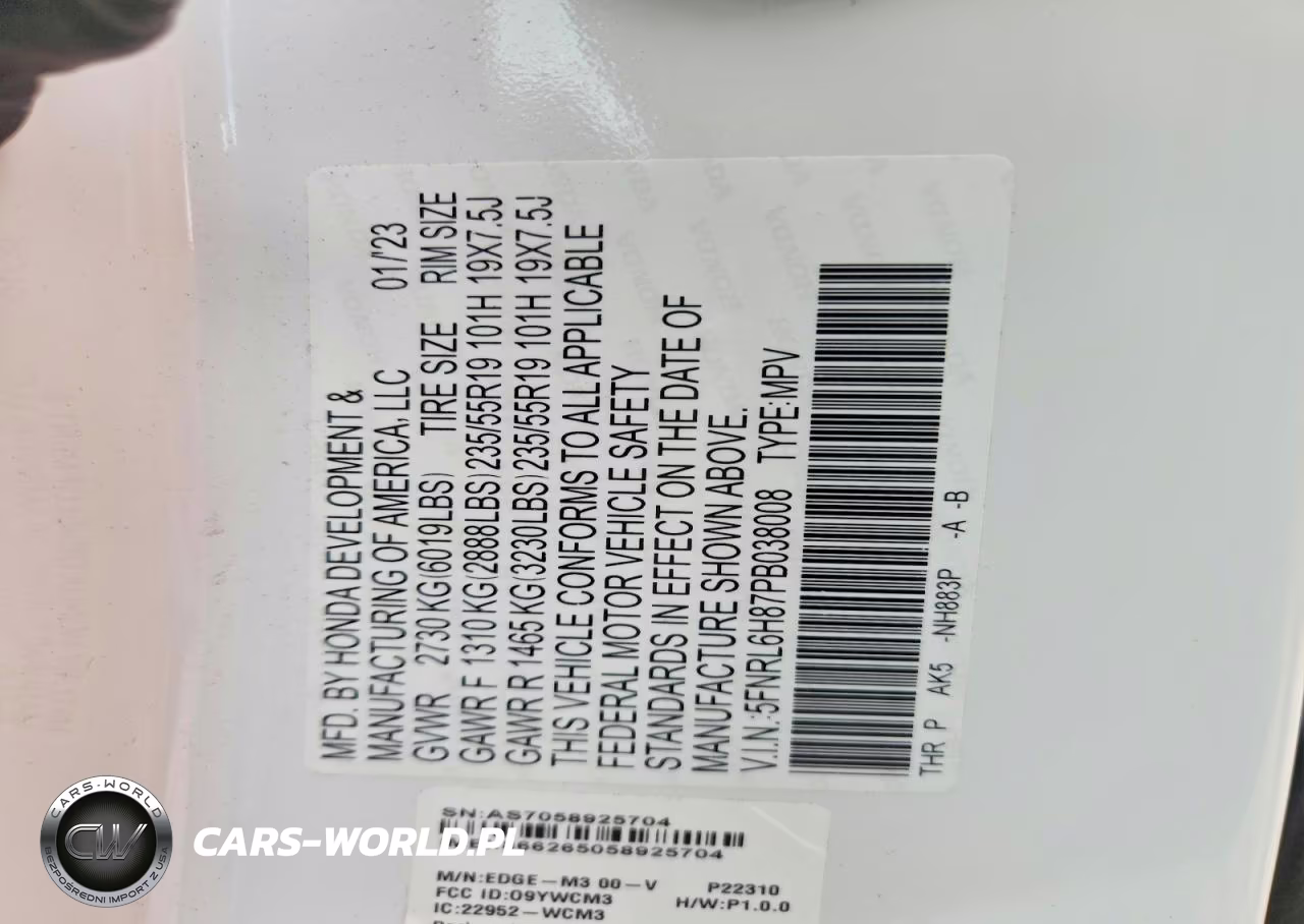 2023 Honda Odyssey Touring VIN:5FNRL6H87PB038008 - 13